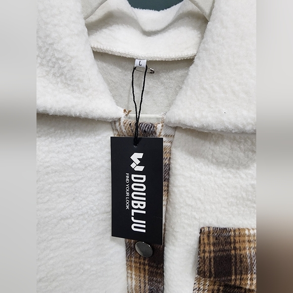 Bomber Fleece Plaid Jacket - Picture 6 of 8